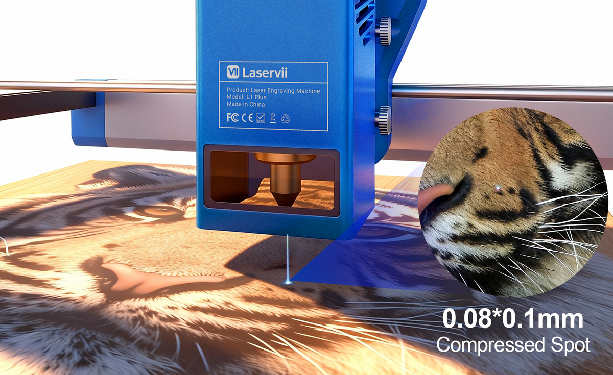 Achieve hair-thin detailing with 0.01mm high-precision , where every micron counts.High-precision motion system with real-time calibration guarantees razor-sharp engraving, zero blurring or burrs.Intricate patterns or tiny text – 0.01mm precision brings your most delicate designs to life, exactly as imagined.